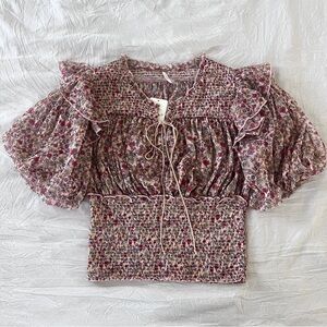 NWT Free People | Size Small - Floral Blouse